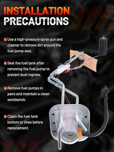 HP10031 Electric Fuel Pump Assembly w/Sending Unit Compatible with 1989-1996 Chevy Corvette 5.7L V8 Replace# 19179534, 25116881, E16008, P74074, RE0381P in Saudi Arabia