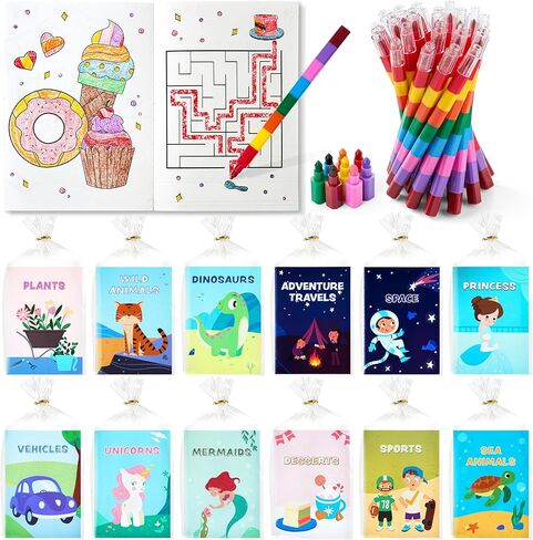 24 حزمة من كتب التلوين من JOYIN لهدايا حفلات الأطفال، مجموعة كتب تلوين صغيرة مع 8 ألوان تلوين للأطفال من سن 4 إلى 8 سنوات، كتب أنشطة صغيرة، هدايا عيد الميلاد، حقائب هدايا عيد الميلاد، هدايا الفصول الدراسية للطلاب in Saudi Arabia