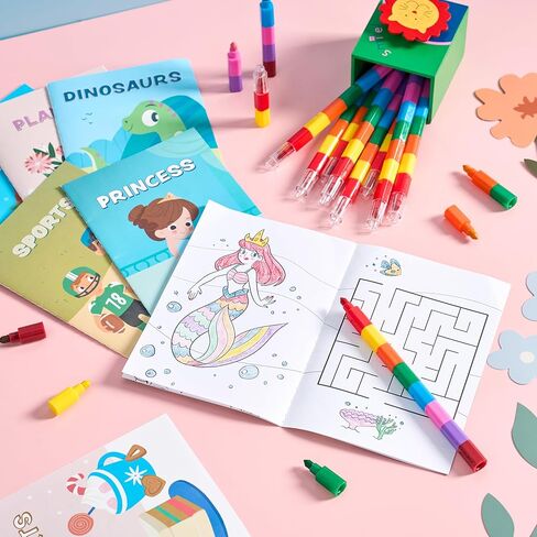 24 حزمة من كتب التلوين من JOYIN لهدايا حفلات الأطفال، مجموعة كتب تلوين صغيرة مع 8 ألوان تلوين للأطفال من سن 4 إلى 8 سنوات، كتب أنشطة صغيرة، هدايا عيد الميلاد، حقائب هدايا عيد الميلاد، هدايا الفصول الدراسية للطلاب in Saudi Arabia