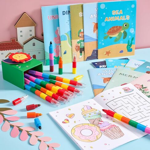 24 حزمة من كتب التلوين من JOYIN لهدايا حفلات الأطفال، مجموعة كتب تلوين صغيرة مع 8 ألوان تلوين للأطفال من سن 4 إلى 8 سنوات، كتب أنشطة صغيرة، هدايا عيد الميلاد، حقائب هدايا عيد الميلاد، هدايا الفصول الدراسية للطلاب in Saudi Arabia
