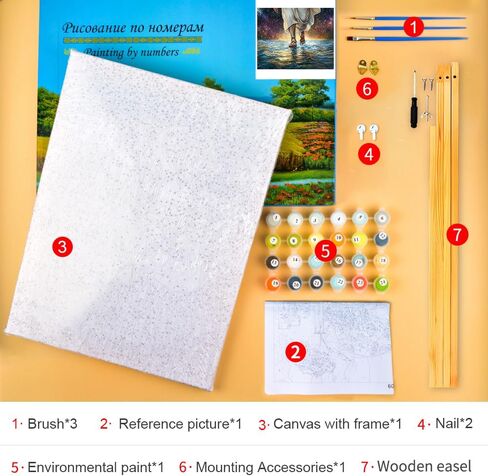 Jesus Christ Walking on Water Paint by Numbers Kit for Adults Beginner, Biblical Scene Paint by Number, Belief in the Starry Universe DIY Oil Painting Kits for Home Wall Decor Gift 16x20 Inch in Saudi Arabia