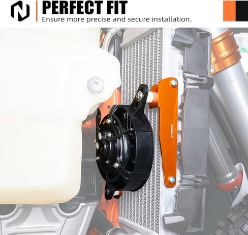 طقم دعامة مروحة تبريد الرادياتير البرتقالي من NICECNC متوافق مع KTM 2+4 Stroke 2017-2022 125-500 XCW/EXC/EXCF 2023 125-500 XC/XCF/XCW 2017-2022 انظر الإعداد in Kuwait