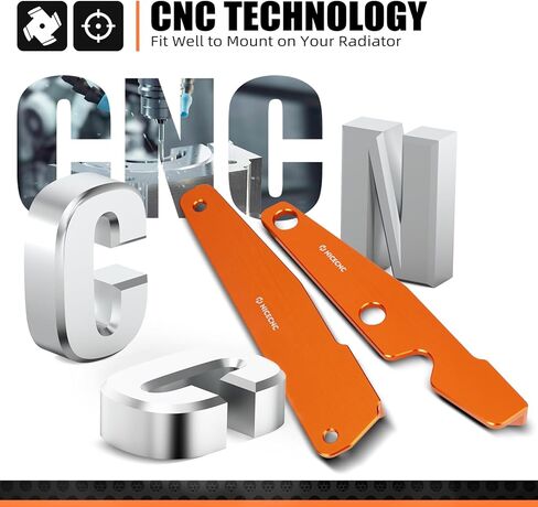 طقم دعامة مروحة تبريد الرادياتير البرتقالي من NICECNC متوافق مع KTM 2+4 Stroke 2017-2022 125-500 XCW/EXC/EXCF 2023 125-500 XC/XCF/XCW 2017-2022 انظر الإعداد in Kuwait