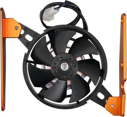 طقم دعامة مروحة تبريد الرادياتير البرتقالي من NICECNC متوافق مع KTM 2+4 Stroke 2017-2022 125-500 XCW/EXC/EXCF 2023 125-500 XC/XCF/XCW 2017-2022 انظر الإعداد in Kuwait
