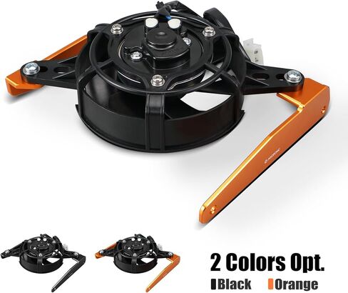 طقم دعامة مروحة تبريد الرادياتير البرتقالي من NICECNC متوافق مع KTM 2+4 Stroke 2017-2022 125-500 XCW/EXC/EXCF 2023 125-500 XC/XCF/XCW 2017-2022 انظر الإعداد in Kuwait