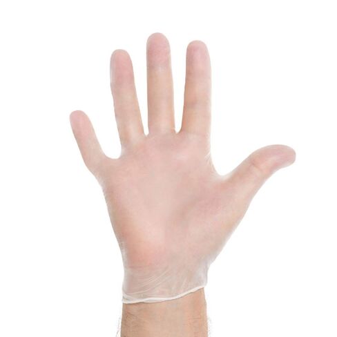 HALYARD Disposable Vinyl Gloves, Powder-Free, Industrial, Food Service, Cleaning, 5.9 mil, 9.5", Clear, X-Large, 55034 (Box of 90) in Saudi Arabia