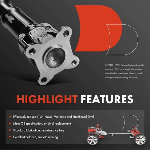 A-Premium Rear Driveshaft Drive Shaft Prop Shaft Assembly Compatible with Toyota Land Cruiser & Lexus LX470 2003 2004 2005 2006 2007, V8 4.7L, [4WD], Replace# 371106A650 in Saudi Arabia