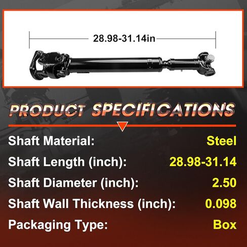 Front Complete Drive Shaft Fit for Dodge Ram 1500 1999, Ram 2500, Ram 3500 1994-1999, Replace# Prop Shaft Driveshaft Assembly 52105871AA in Saudi Arabia