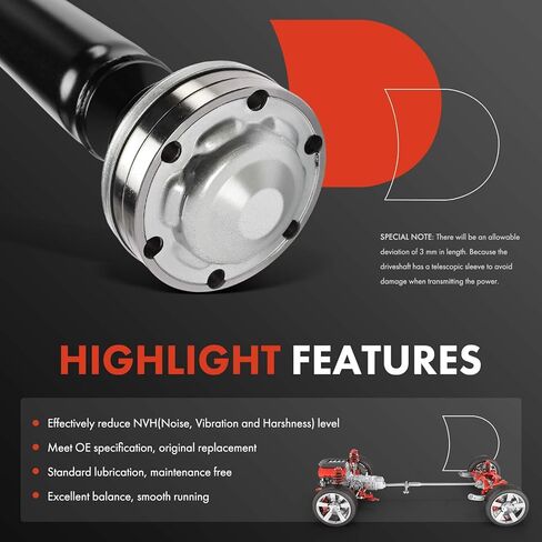 A-Premium Rear Complete Drive Shaft Prop Shaft Driveshaft Assembly Compatible with Cadillac CTS 2009-2015, RWD in Saudi Arabia