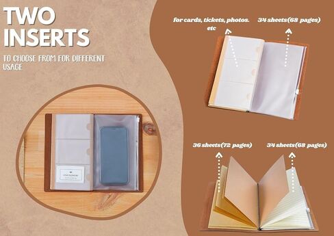 هدايا العم InnoBeta، بطاقة عيد ميلاد العم، بطاقة عيد الميلاد للعم، دفتر ملاحظات جلدي مع قلم، دفتر رسم قابل لإعادة الملء، مذكرات سفر، مخطط مبطن، 7x5 بوصة، بني in Kuwait