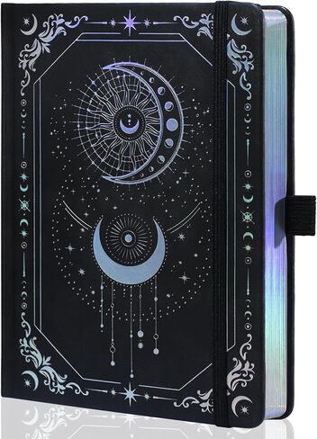 TIEFOSSI B5 Dotted Journal، دفتر ملاحظات شبكي منقطة للنساء والرجال، دفاتر ملاحظات ذات غلاف فني لمذكرات تنظيم المخطط، ورق سميك 160 جرام في المتر المربع، 150 صفحة مرقمة بحواف فضية in Kuwait