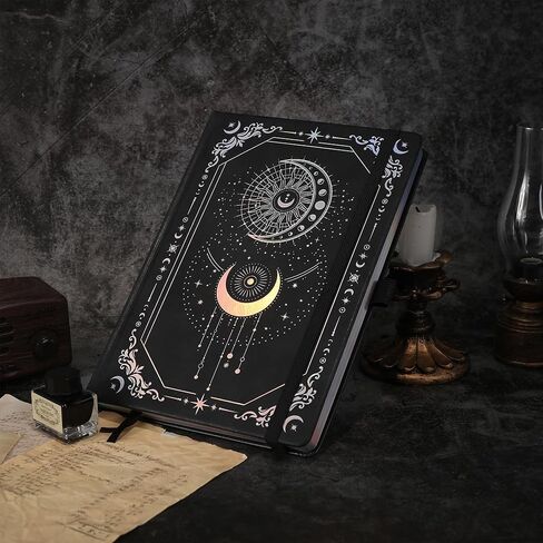 TIEFOSSI B5 Dotted Journal، دفتر ملاحظات شبكي منقطة للنساء والرجال، دفاتر ملاحظات ذات غلاف فني لمذكرات تنظيم المخطط، ورق سميك 160 جرام في المتر المربع، 150 صفحة مرقمة بحواف فضية in Kuwait