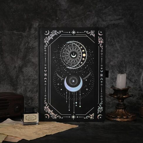 TIEFOSSI B5 Dotted Journal، دفتر ملاحظات شبكي منقطة للنساء والرجال، دفاتر ملاحظات ذات غلاف فني لمذكرات تنظيم المخطط، ورق سميك 160 جرام في المتر المربع، 150 صفحة مرقمة بحواف فضية in Kuwait