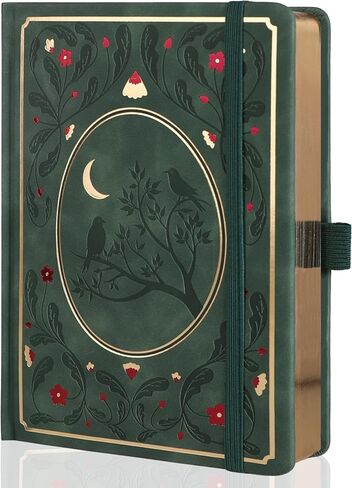 TIEFOSSI B5 Dotted Journal، دفتر ملاحظات شبكي منقطة للنساء والرجال، دفاتر ملاحظات ذات غلاف فني لمذكرات تنظيم المخطط، ورق سميك 160 جرام في المتر المربع، 150 صفحة مرقمة بحواف فضية in Kuwait