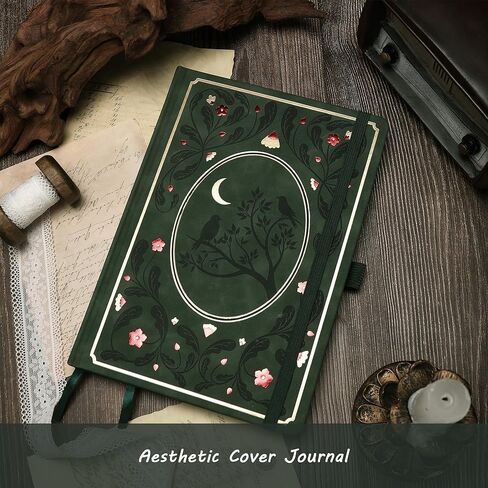 TIEFOSSI B5 Dotted Journal، دفتر ملاحظات شبكي منقطة للنساء والرجال، دفاتر ملاحظات ذات غلاف فني لمذكرات تنظيم المخطط، ورق سميك 160 جرام في المتر المربع، 150 صفحة مرقمة بحواف فضية in Kuwait