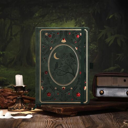 TIEFOSSI B5 Dotted Journal، دفتر ملاحظات شبكي منقطة للنساء والرجال، دفاتر ملاحظات ذات غلاف فني لمذكرات تنظيم المخطط، ورق سميك 160 جرام في المتر المربع، 150 صفحة مرقمة بحواف فضية in Kuwait