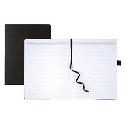 Office Depot® Brand Premium Hardcover Business Journal, 8 1/2" x 11", Narrow Ruled, 192 Pages (96 Sheets), Black in Saudi Arabia