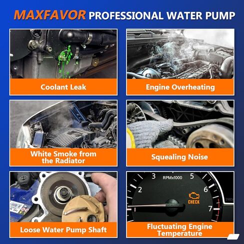 Maxfavor Water Pump with Thermostat 45005 AW5104 for 1999-2006 GMC Sierra Yukon XL Envoy Savana 1500 2500 3500 XUV W3500 W4500 Forward 4.8L 5.3L 6.0L V8 Engine Water Pump G7341 252-845 in Saudi Arabia