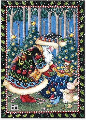 Current Mary's Woodland Christmas Cards with Envelopes © Mary Engelbreit - Set of 18 Large 5 x 7-Inch Folded Cards, Themed Holiday Card Value Pack in Saudi Arabia