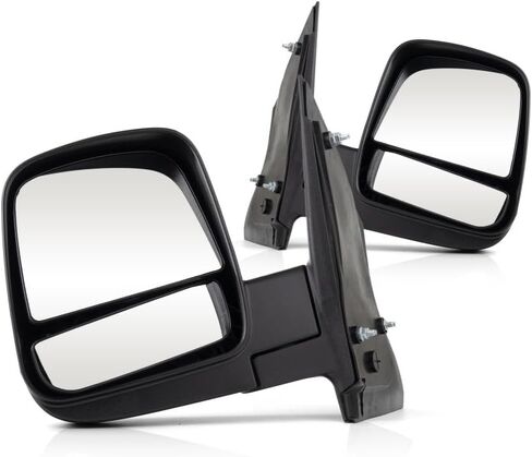 For Chevy Express 3500 2008-2021 Door Mirror Driver Side | Dual Glass | Manual Folding | Non-Heated | Textured Black | Replacement For 20838065 | GM1320395 in Saudi Arabia