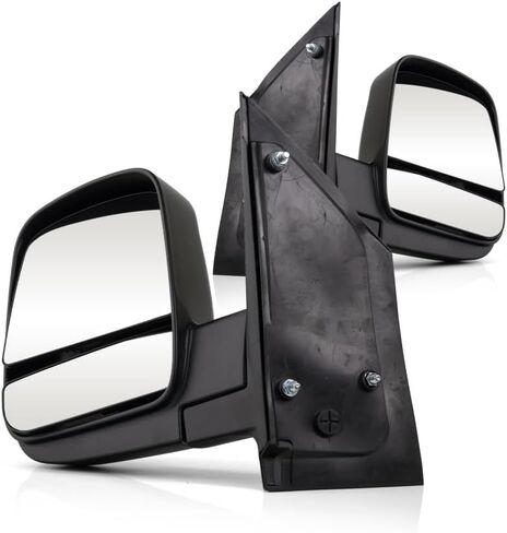 For Chevy Express 3500 2008-2021 Door Mirror Driver Side | Dual Glass | Manual Folding | Non-Heated | Textured Black | Replacement For 20838065 | GM1320395 in Saudi Arabia