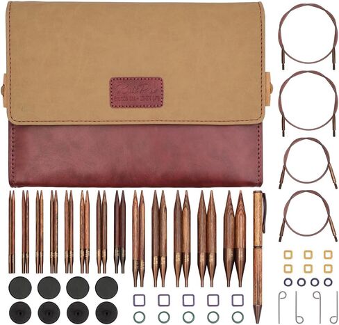 مجموعة إبرة KnitPro Ginger Grande القابلة للتبديل مقاس 4 بوصات (10 سم) | 13 مقاسًا أمريكيًا (3 إلى 17) in Saudi Arabia
