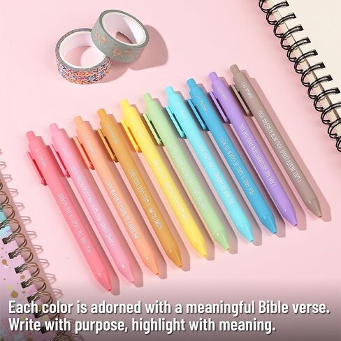 Mr. Pen- Christian Pens, 50 Pack, Black Ink, Pastel Color Barrels, Bible Verse Pens Ballpoint Bulk in Saudi Arabia