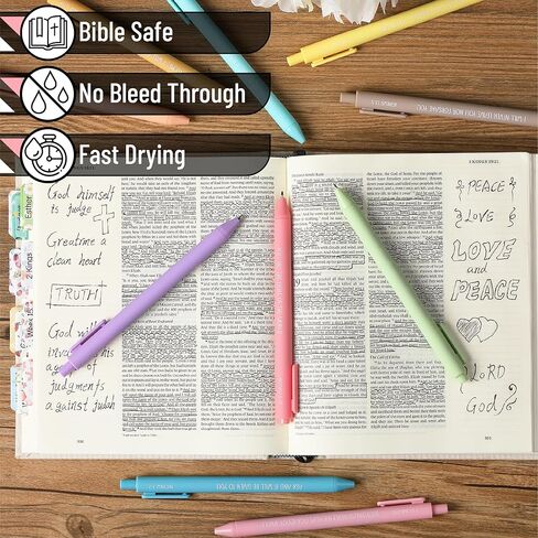 Mr. Pen- Christian Pens, 50 Pack, Black Ink, Pastel Color Barrels, Bible Verse Pens Ballpoint Bulk in Saudi Arabia
