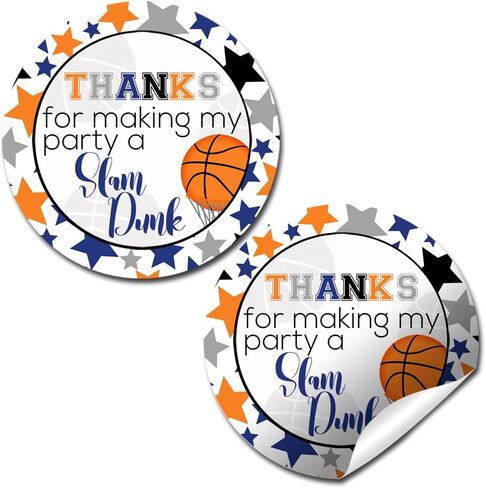Football Ticket Birthday Thank You Sticker Labels for Kids, 40 2" Party Circle Stickers by AmandaCreation, Great for Party Favors, Envelope Seals & Goodie Bags in Saudi Arabia