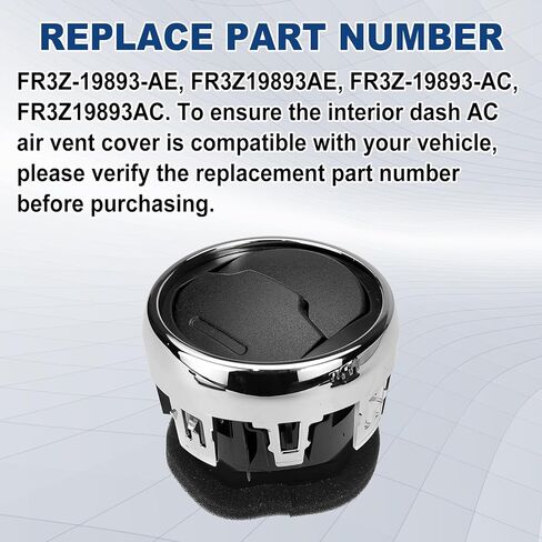 3PCS FR3Z-19893-AC Dashboard AC-Heat Air-Vent-Duct - Compatible with Ford Mustang 2015-2023, Replace FR3Z-19893-AE in Saudi Arabia