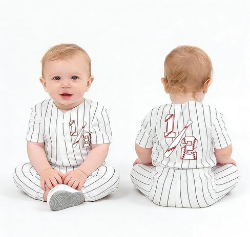 BAICAIYU Half Birthday Outfit 1/2 Baby Baseball Jersey and Pants 2 Pcs Suit Boys' Softball Shirt Sports Toddler Clothing in Saudi Arabia