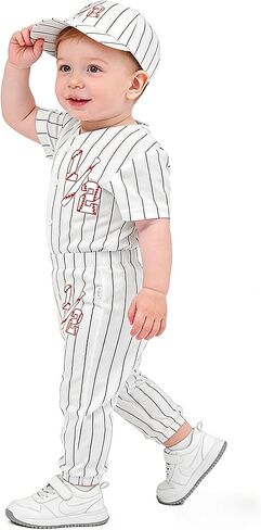 BAICAIYU Half Birthday Outfit 1/2 Baby Baseball Jersey and Pants 2 Pcs Suit Boys' Softball Shirt Sports Toddler Clothing in Saudi Arabia