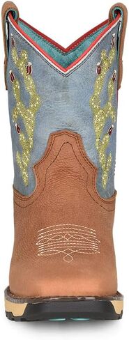 CORRAL LADIE'S TAN HYDRO RESIST/BLUE TOP CACTUS FARM&RANCH DUAL DENSITY SOLE SQ TOE, RUBBER SOLE, RANCHING W5003 in Saudi Arabia