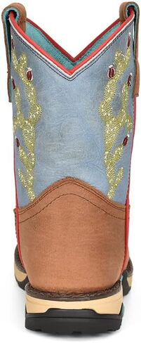 CORRAL LADIE'S TAN HYDRO RESIST/BLUE TOP CACTUS FARM&RANCH DUAL DENSITY SOLE SQ TOE, RUBBER SOLE, RANCHING W5003 in Saudi Arabia