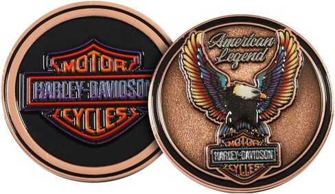 Harley-Davidson Timeless Eagle Metal Challenge Coin, 1.75 in - Gold Finish in Saudi Arabia