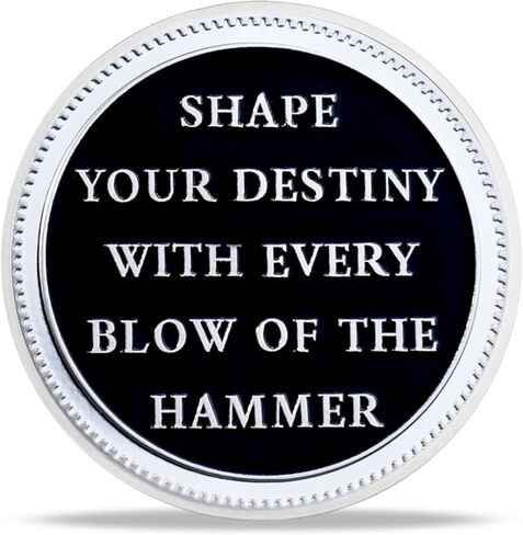 Challenge Coin with Blacksmith Hammering, Forged in Fire Coin Challenge Coins, Inspirational Challenge Coins for Workers, Coworkers, Friends, Family, 1 Pcs & Includes Acrylic Box in Saudi Arabia