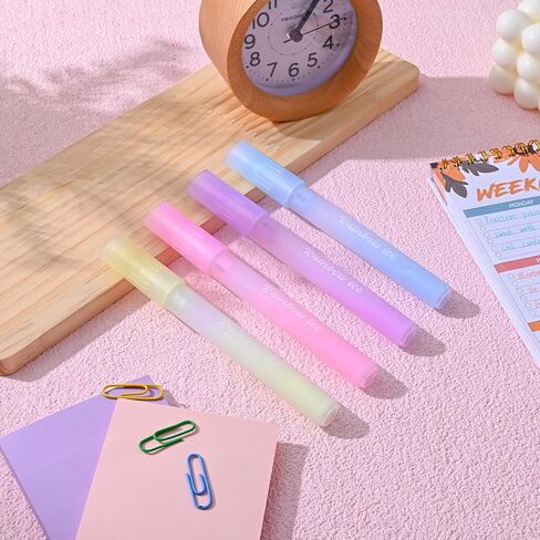 Temiary 4 Pcs Scrapbook Glue Pen, Colored Quick Dry Roller Stick Pens for Scrapbooking Crafting Card Making Journaling School Office Supplies (Flower) in Kuwait