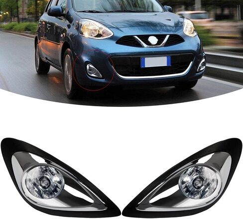 Front Fog Lights For Nissan For March For Micra 2013-2016 Hatchback Car Front Bumper Fog Light in Saudi Arabia