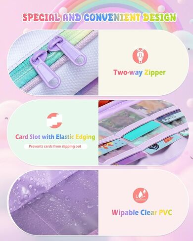 Quilted Travel Case Compatible with Yoto Mini (with 33 Card Slots), Carrying Case Compatible with 2024 Yoto Mini, Headphone and Accessories, Purple in Saudi Arabia