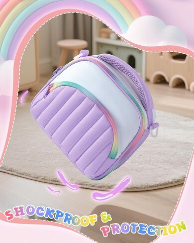 Quilted Travel Case Compatible with Yoto Mini (with 33 Card Slots), Carrying Case Compatible with 2024 Yoto Mini, Headphone and Accessories, Purple in Saudi Arabia