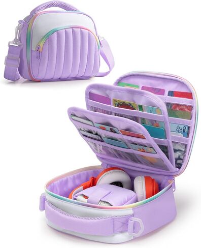 Quilted Travel Case Compatible with Yoto Mini (with 33 Card Slots), Carrying Case Compatible with 2024 Yoto Mini, Headphone and Accessories, Purple in Saudi Arabia