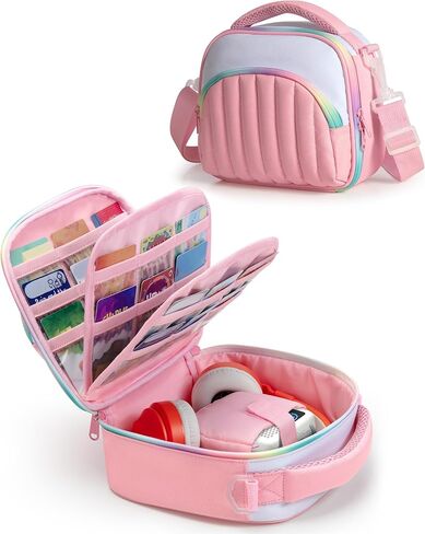 Quilted Travel Case Compatible with Yoto Mini (with 33 Card Slots), Carrying Case Compatible with 2024 Yoto Mini, Headphone and Accessories, Purple in Saudi Arabia