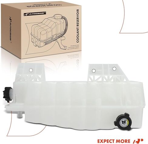 A-Premium Heavy Duty Pressurized Engine Coolant Overflow Recovery Reservoir Tank [with Cap & Sensor] Compatible with Kenworth T680, T880, 2017 2018 2019 2020 2021, Front, Replaces# DR10400, DR104004 in Saudi Arabia