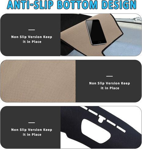 Dash Cover Dashboard Fit for GMC Sierra 1500 2500HD 3500HD Accessories, Dash Cover Mat for Chevy Chevrolet Silverado 2019 2020 2021 2022 2023 2024 2025 Nonslip Sunshade Protector No Glare in Saudi Arabia
