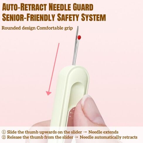 EgamyClow Upgraded 2-in-1 Multifunctional Automatic Needle Threader & Seam Ripper Set, Quilting and Sewing Supply Kit, Quick Loop Needle Threader Compatible with Sewing Machines in Saudi Arabia