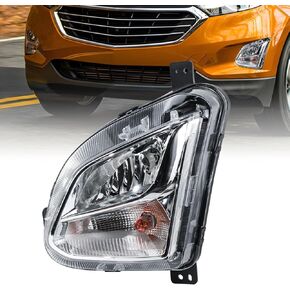 Road Hawk Front Fog Light Compatible with 2018 2019 2020 2021 Chevy Equinox Fog Lamp Halogen with Bulbs Right Passenger Side Replace GM2592323 84226249 in Kuwait