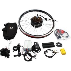 20'' Electric Bike Conversion Kit, 48V 1000W Ebike Rear Wheel Conversion Kit with Brushless Toothless Motor, Thumb Throttle, LED Display, 5 PAS, 308.64 lbs Load Capacity for Mountain Bikes in Kuwait