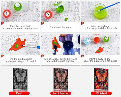 مجموعة طلاء المناظر الطبيعية بالأرقام للبالغين، منازل قناة أمستردام بألوان قوس قزح، طلاء بالأرقام مع فرش وصبغ، أعمال فنية للرسم الزيتي بنفسك، 16 × 20 بوصة in Kuwait