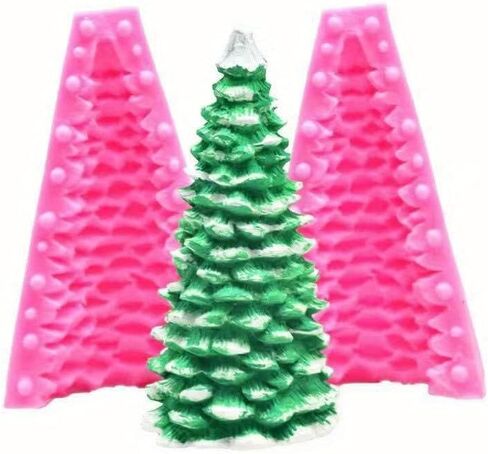 Christmas Tree Silicone Mold DIY Cedar Shape for Wax Gypsum Plaster Candle Making Craft Resin Cube in Saudi Arabia