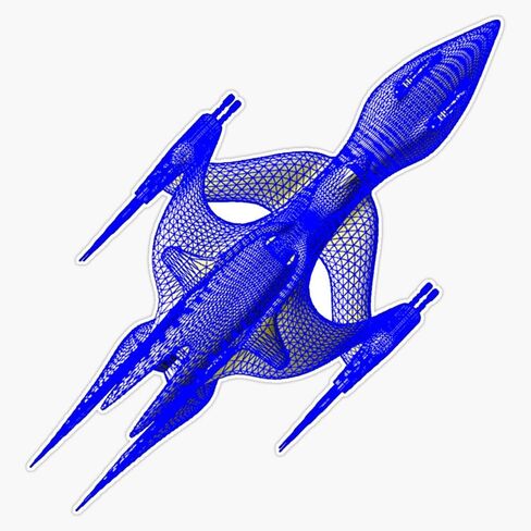 MAGNET Babylon 5 Whitestar Wireframe Ship Model Magnetic Vinyl Sticker Decal Magnet 5" in Saudi Arabia